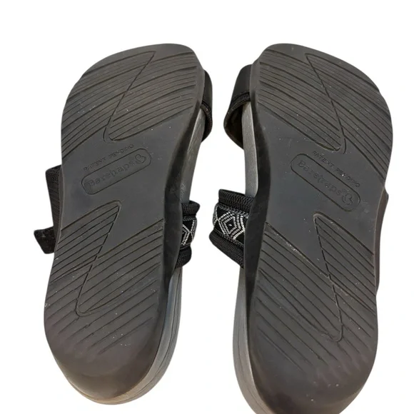 Baretraps Aloha Platform Wedge Deserae Slide Sandals Women 9M Black Gray - Picture 10 of 12